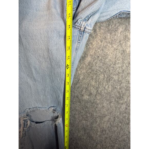 Abercrombie & Fitch 90s Relaxed High Rise Curve Love Jean Distressed - Size 27 - Picture 8 of 8